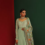 Jade embroidered anarkali set
