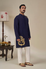 Midnight Blue Astral Arch Kurta