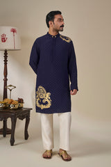 Midnight Blue Astral Arch Kurta Set
