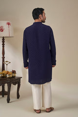 Midnight Blue Astral Arch Kurta Set