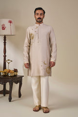 Grey Astral Bloom Kurta Set