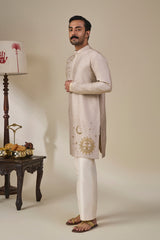 Grey Astral Bloom Kurta Set