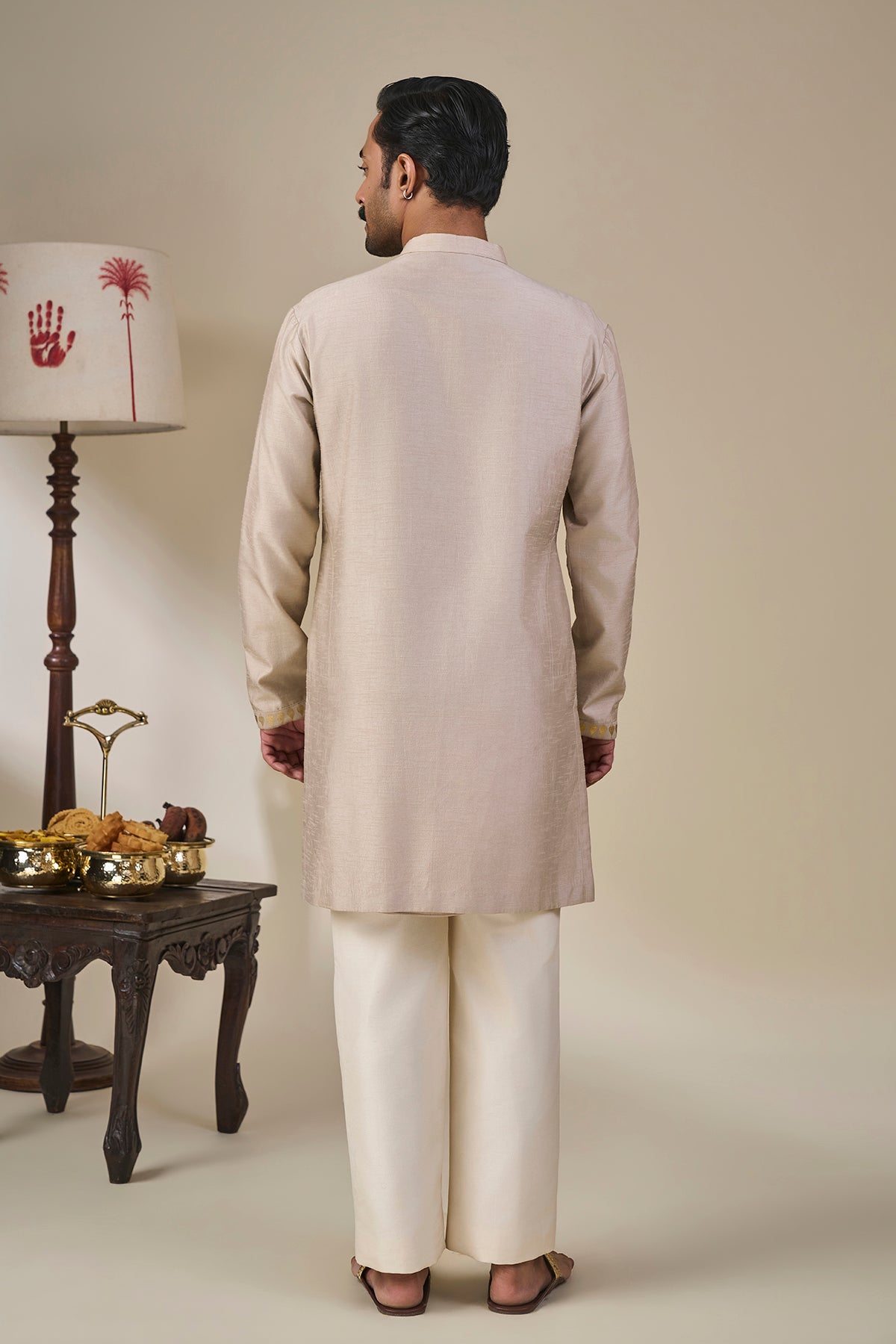Grey Astral Bloom Kurta Set