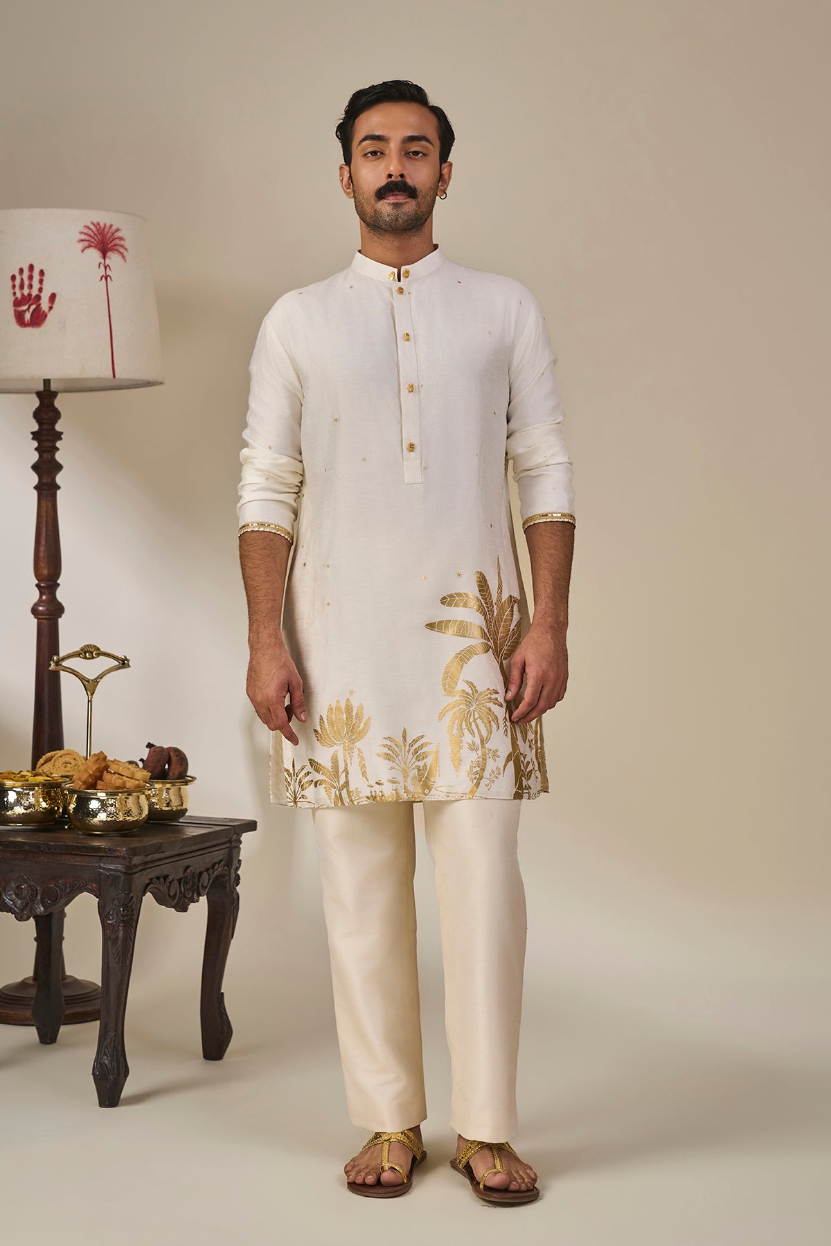 Ivory Backwater Postcard Kurta