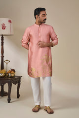 Salmon Pink Backwater Postcard Kurta