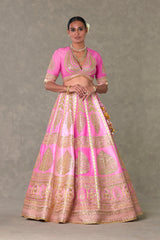 Barfi Pink Paan Patti Lehenga Set
