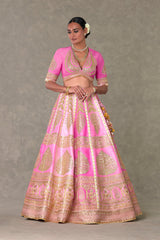 Barfi Pink Paan Patti Lehenga Set