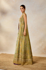 The Kesar Varak Long Jacket Lehenga Set