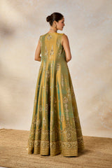 The Kesar Varak Long Jacket Lehenga Set