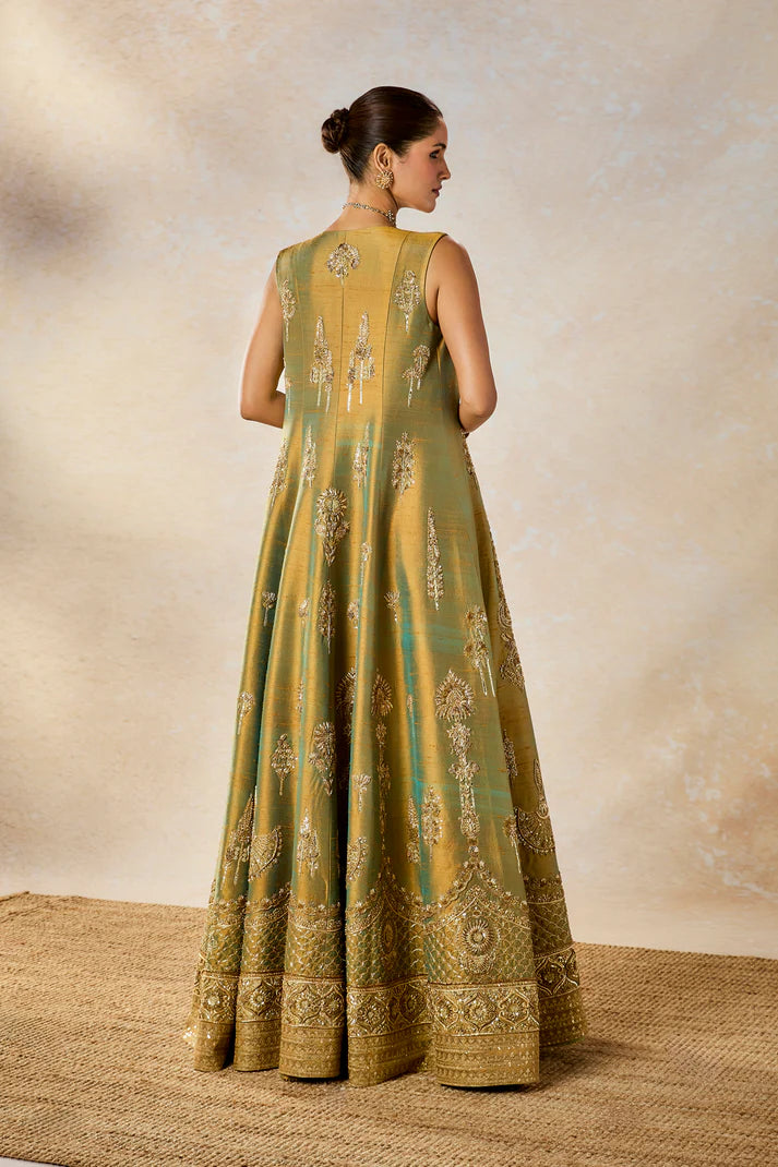 The Kesar Varak Long Jacket Lehenga Set