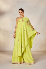 THE PISTA KULFI ONE SHOULDER SET