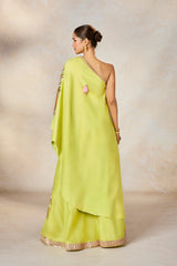 THE PISTA KULFI ONE SHOULDER SET