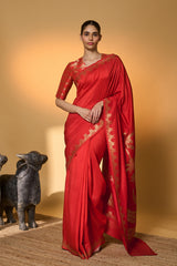 Crimson Tijila Saree