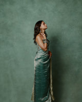Ocean Breeze Corset Saree