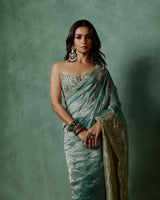 Ocean Breeze Corset Saree