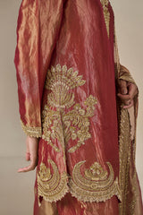 Rust 'Kaju Katli Kahaani' Kurta Set