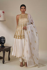 Ivory 'Leher Ki Mehfil' Anarkali Set