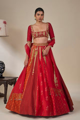 Rango Sa Jahan' Lehenga in Red