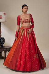 Rango Sa Jahan' Lehenga in Red