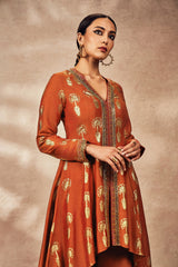 Rust Traveler's Palm Tunic Set