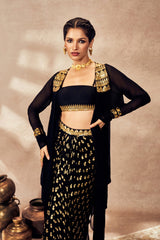 Black Pixie Dust Skirt Set
