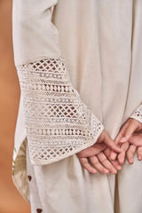 IVORY BLOOMING BOARD TUNIC SET