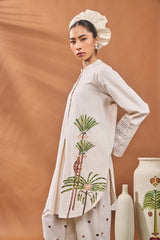 IVORY BLOOMING BOARD TUNIC SET