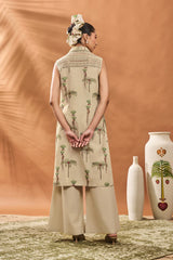 SAGE GREEN BLOOMING BOARD TUNIC SET