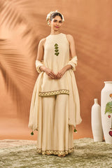 Cream Wildscape Kurta Set