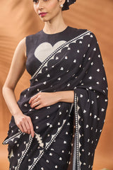 BLACK ALL FOURS SAREE