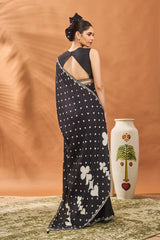 BLACK ALL FOURS SAREE