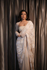 Beige Palm Saree