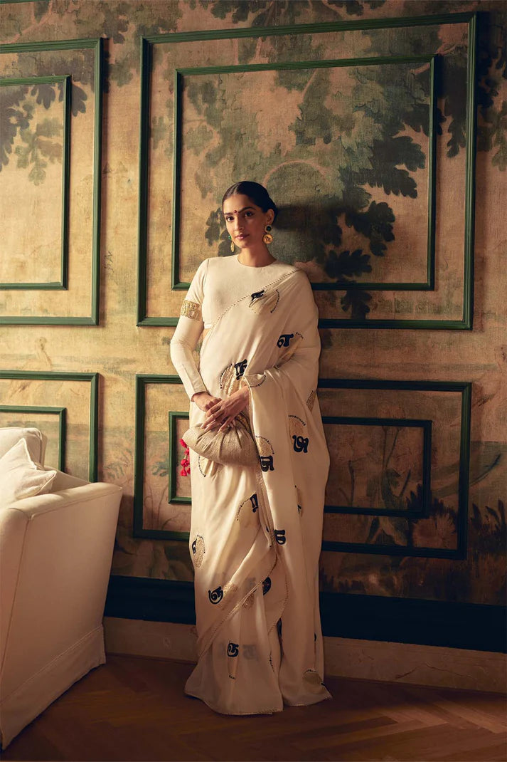 The Oh So Masaba Ivory Saree Set
