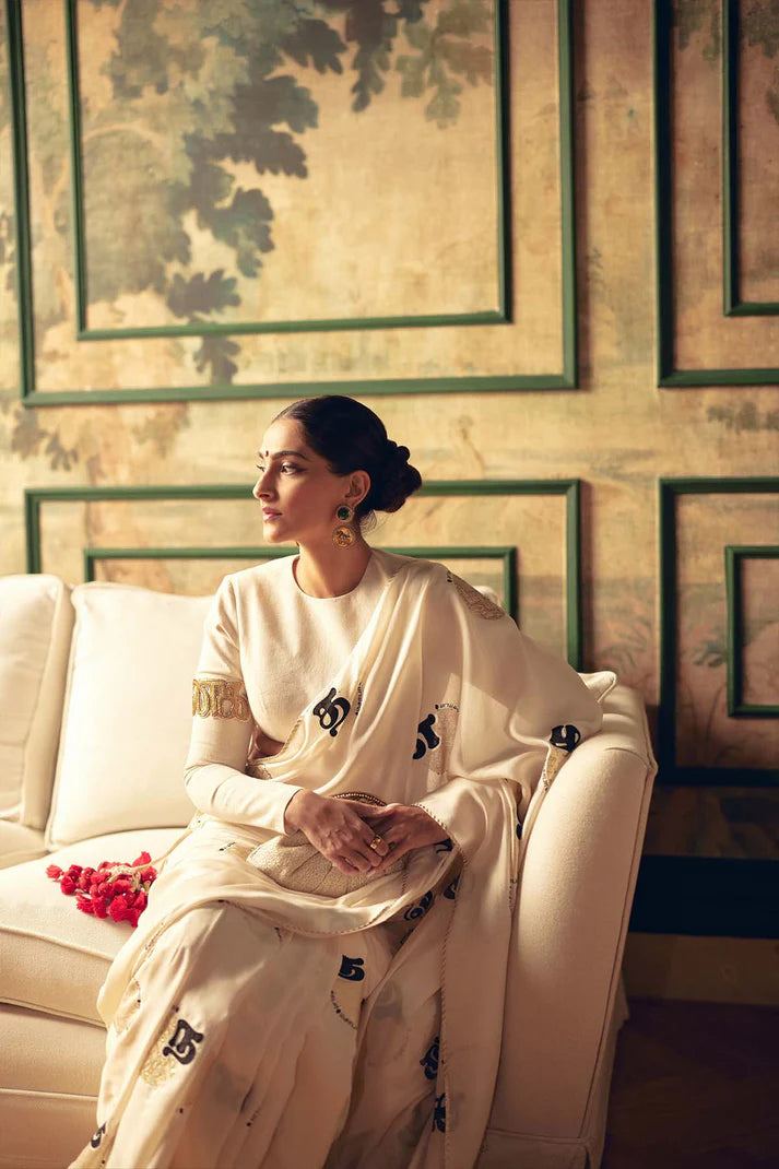 The Oh So Masaba Ivory Saree Set