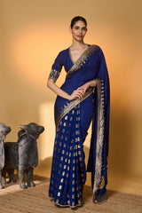 Navy Blue Amber Arches Saree