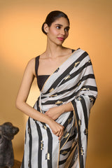 Black Stripes All Charms Saree