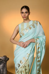 Mint And Blue All Charms Saree