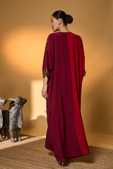 Red & Plum Moonlight Melody Kaftan