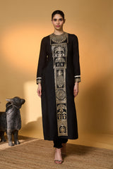 Black Khidki Kurta Set