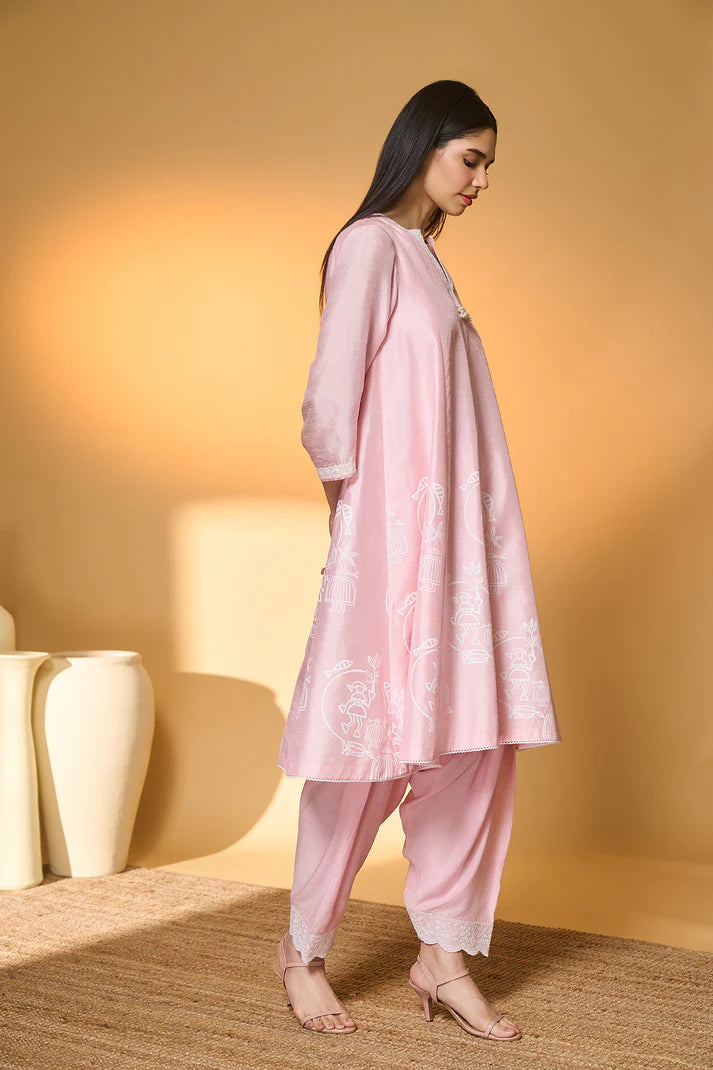 Blushing Bloom Kurta Set