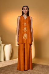 Saffron Sky Striped Kurta Set