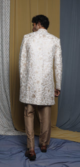 Off-white all short sherwani