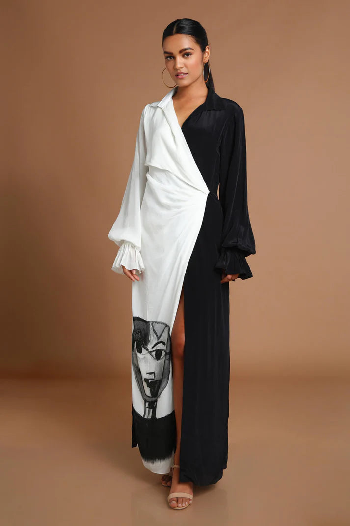 Reflection Long Draped Dress