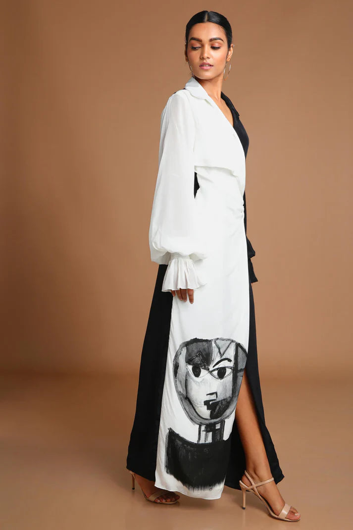 Reflection Long Draped Dress