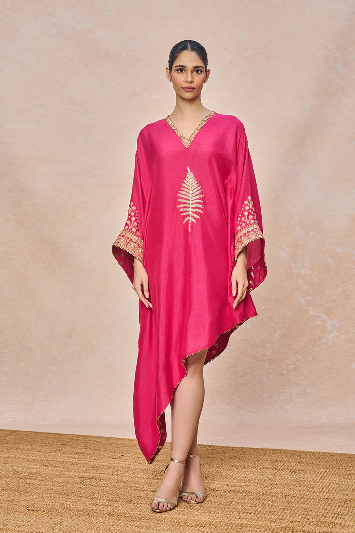Pink Embroidered Kaftan