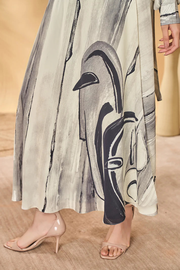 Moonlit Faces Skirt Set