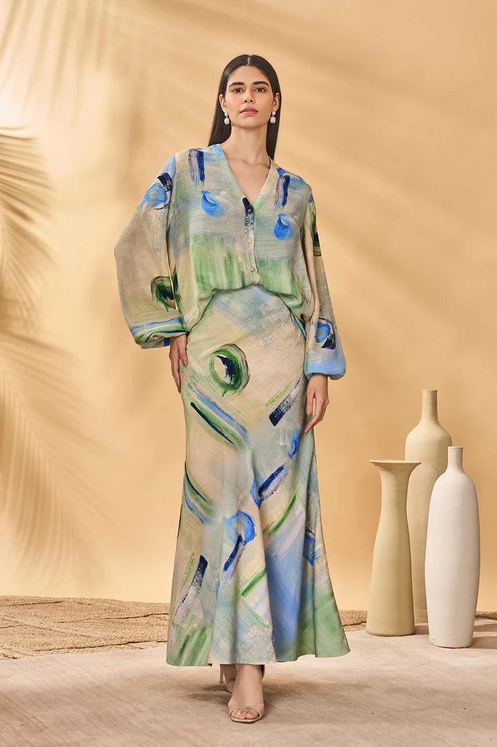 Whirl Wind Trumpet Skirt Set