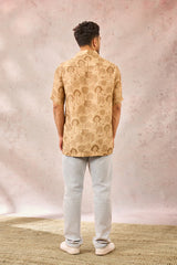 BEIGE MIDNIGHT MAZE SHIRT