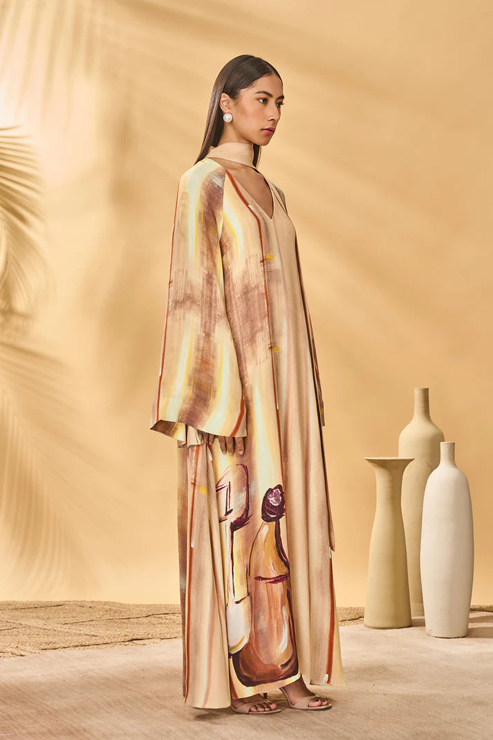 Rustic Strokes Reversible Kaftan