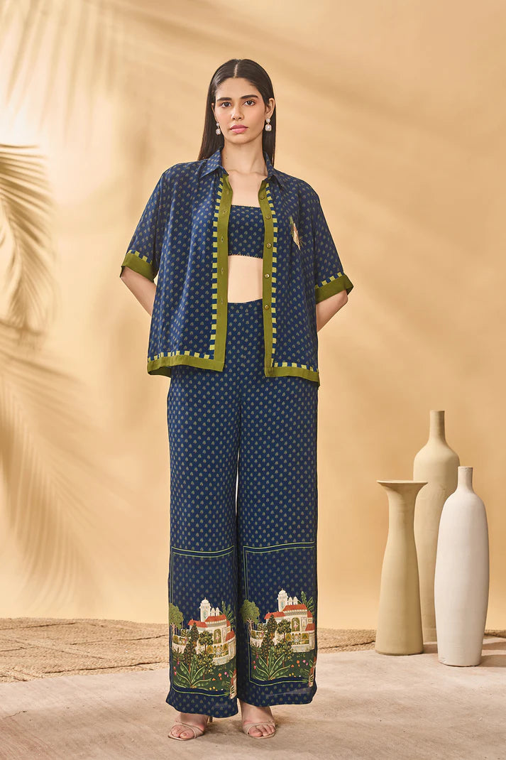 Midnight Holiday Home Shirt Trouser Set